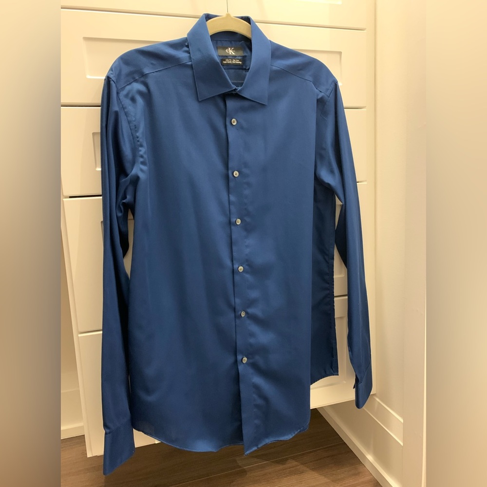 CK Calvin Klein Slim Fit Non Iron Men’s Dress Shirt